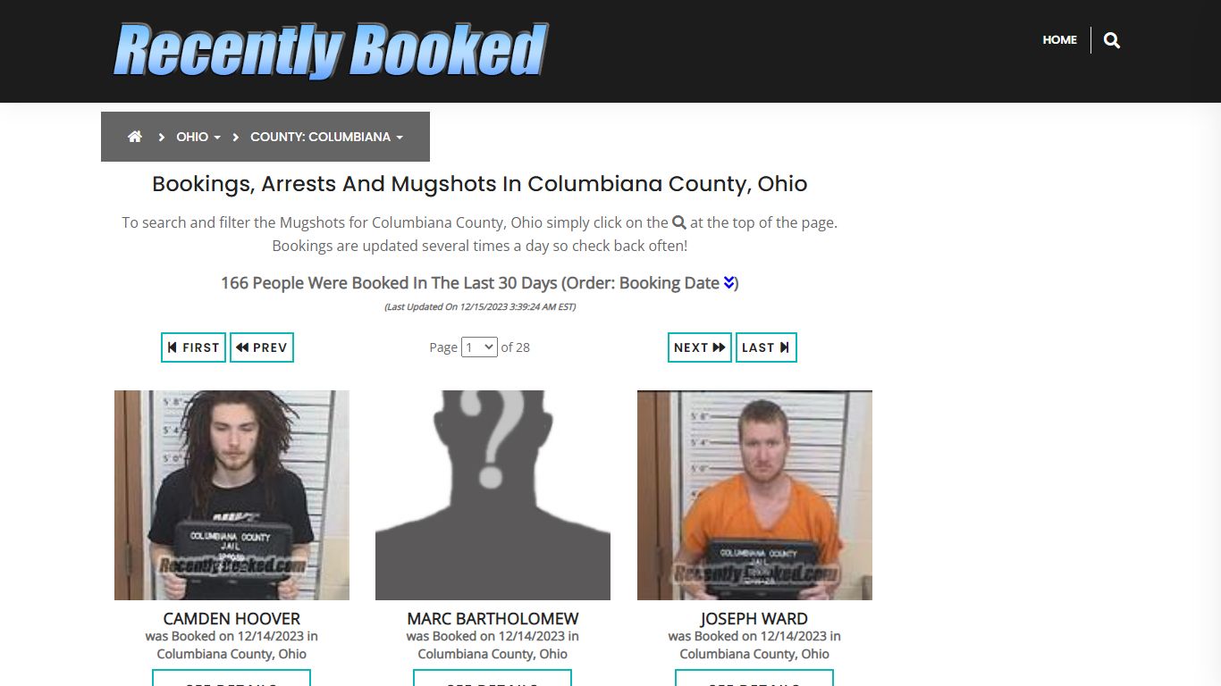 Bookings, Arrests and Mugshots in Columbiana County, Ohio